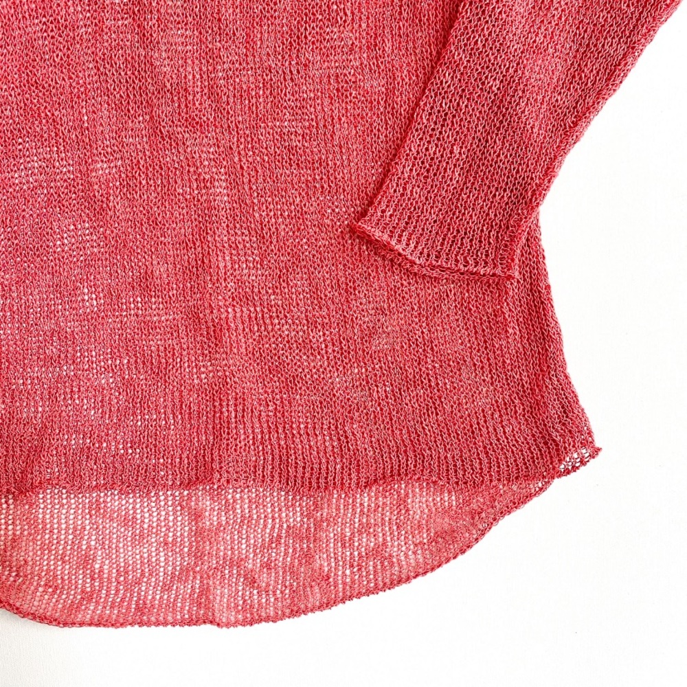 Eileen Fisher Melange Open Mesh Knit Top - Picture 3 of 8